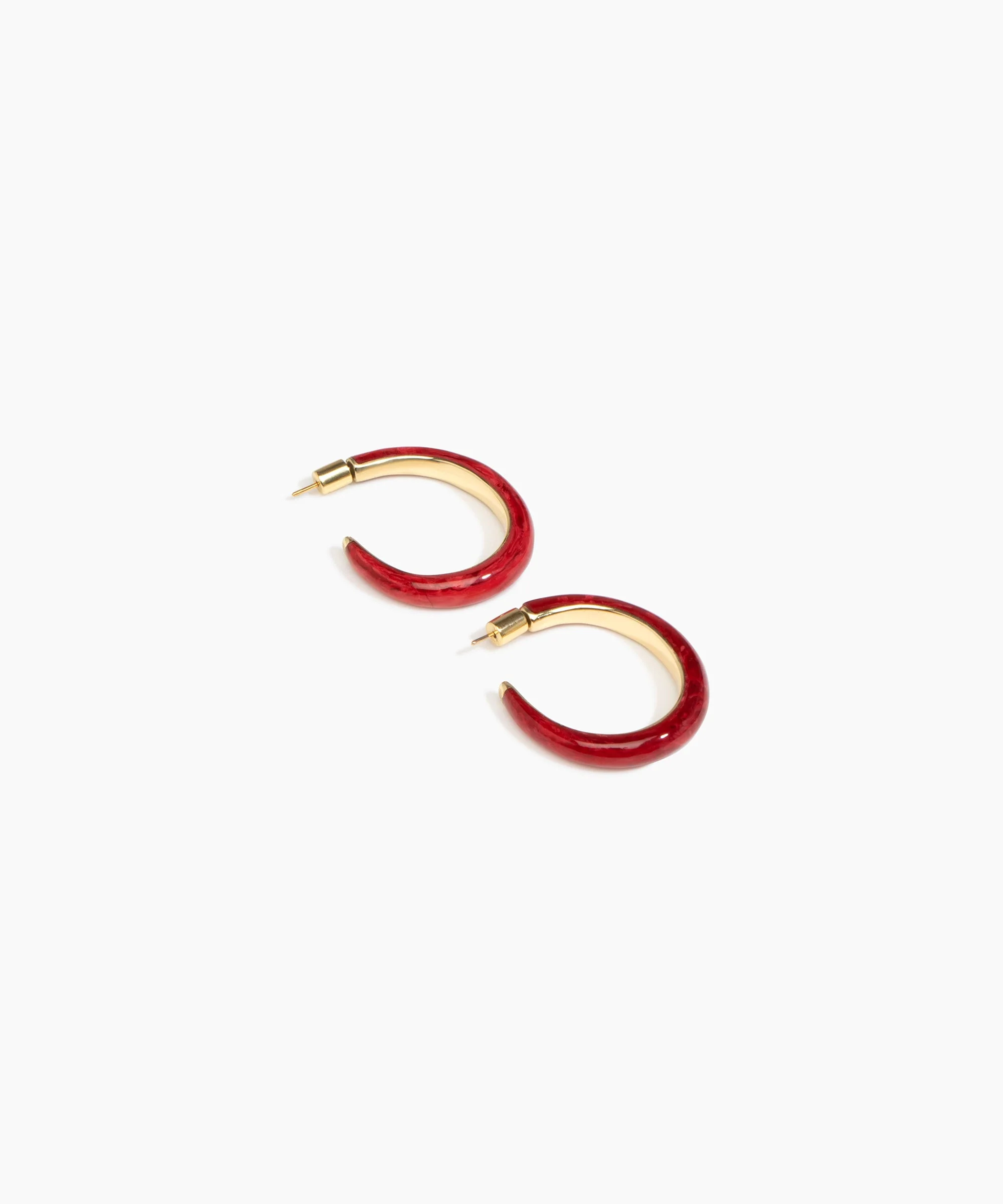 Large Pebble Duo Hoop Earrings - Image 5