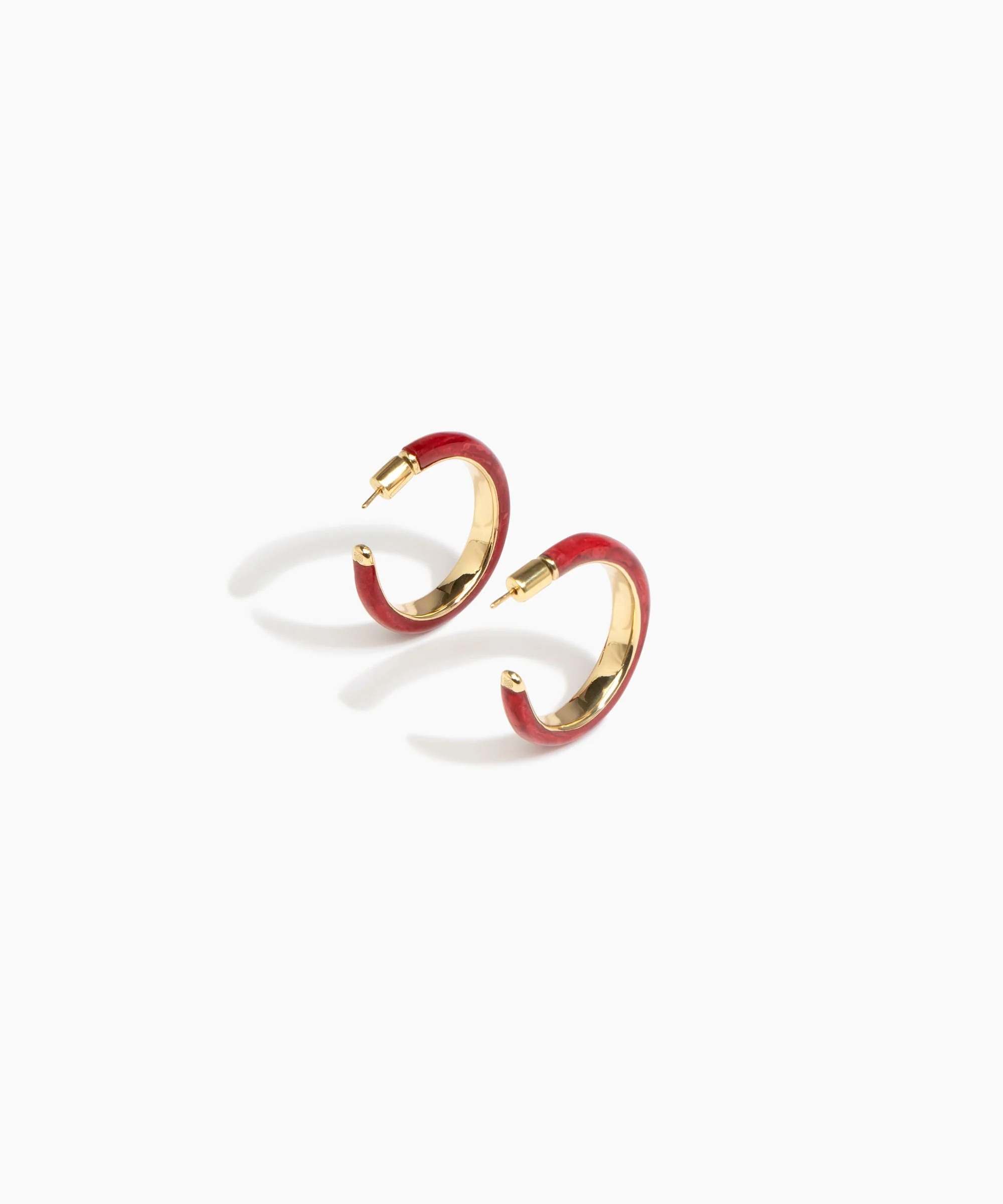 Large Pebble Duo Hoop Earrings - Image 6