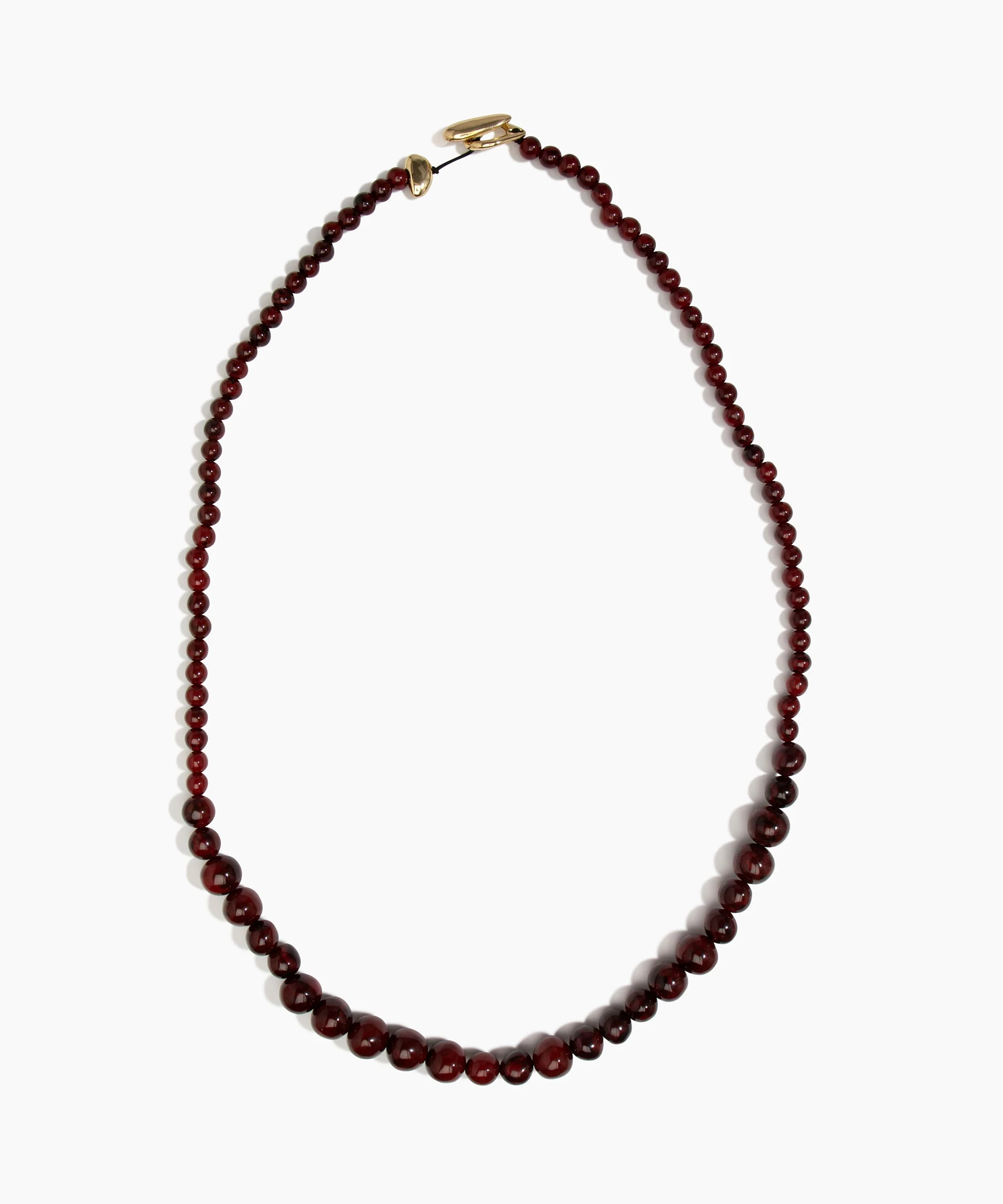 Long Polished Organic Ball Necklace - Image 2