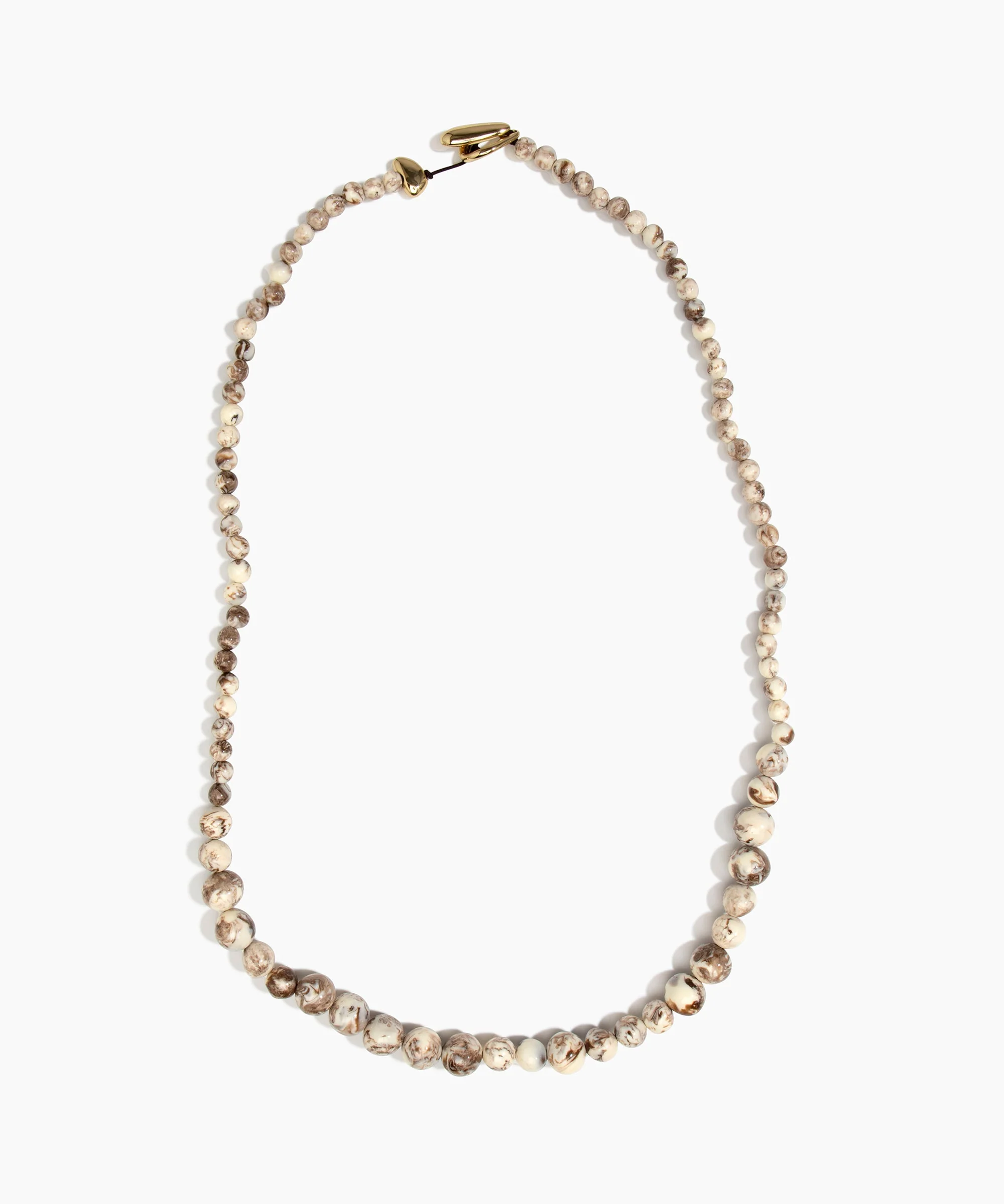 Long Polished Organic Ball Necklace - Image 5