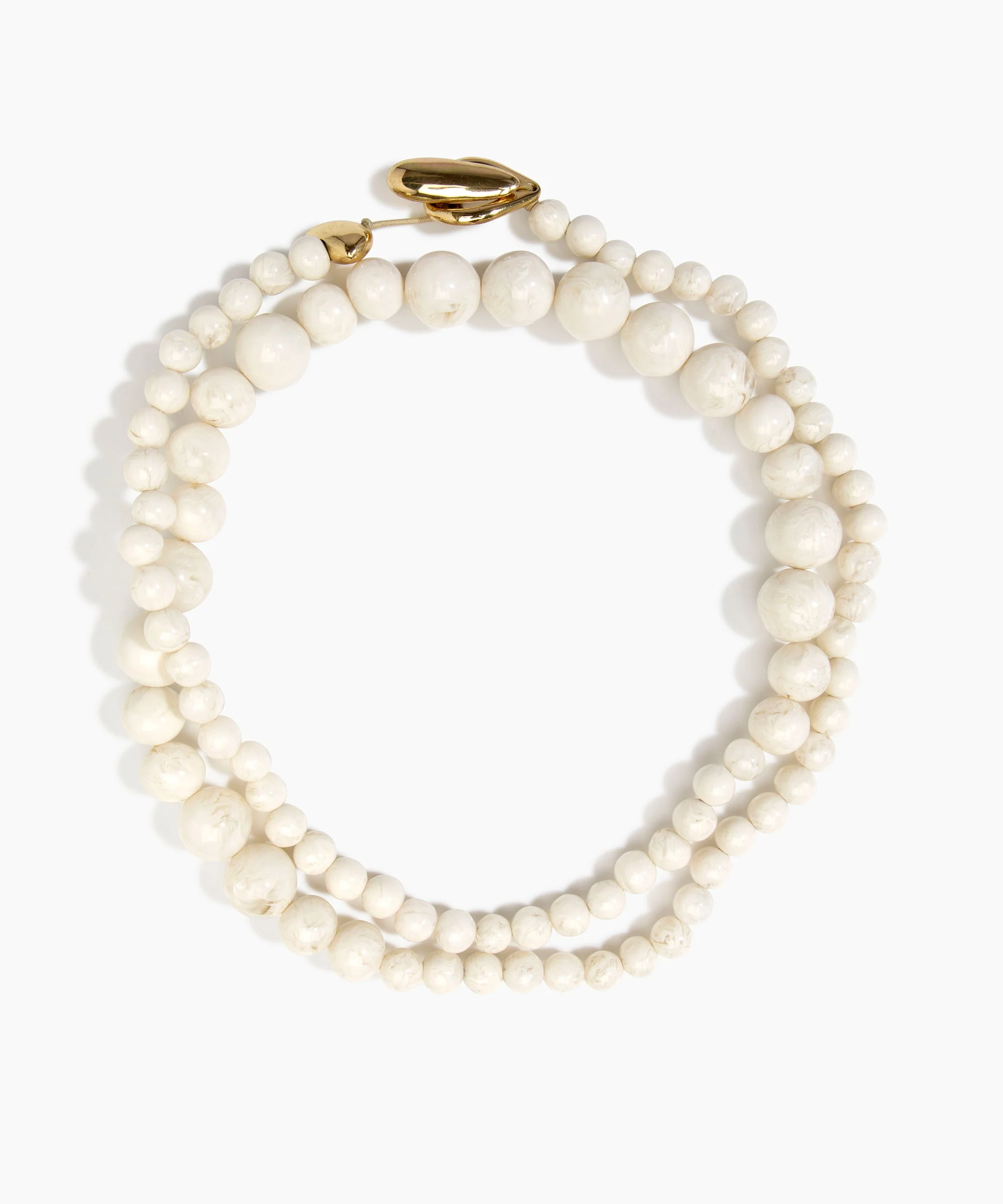 Long Polished Organic Ball Necklace - Image 7