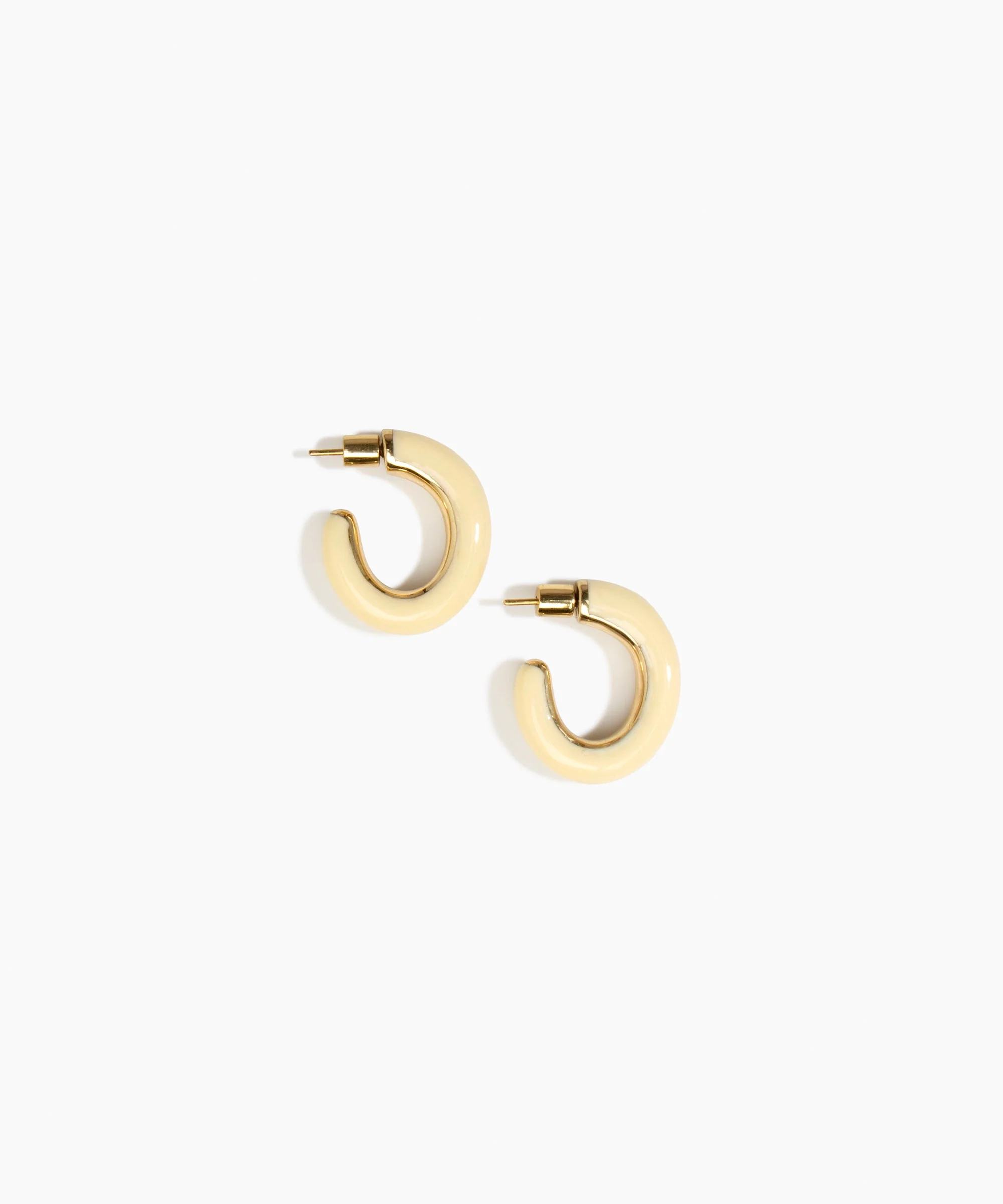 Medium Pebble Duo Hoop Earrings - Image 4