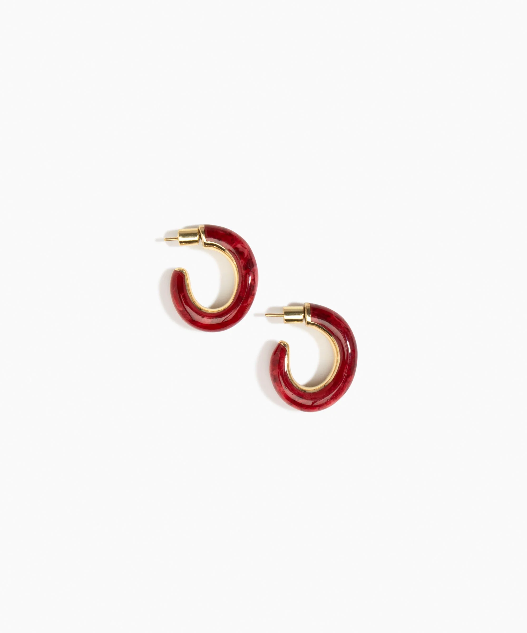 Medium Pebble Duo Hoop Earrings - Image 7