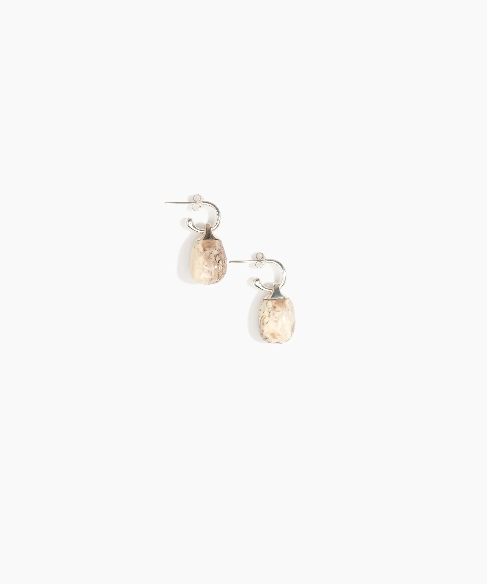 Small River Rock Hoop Earrings - Image 4