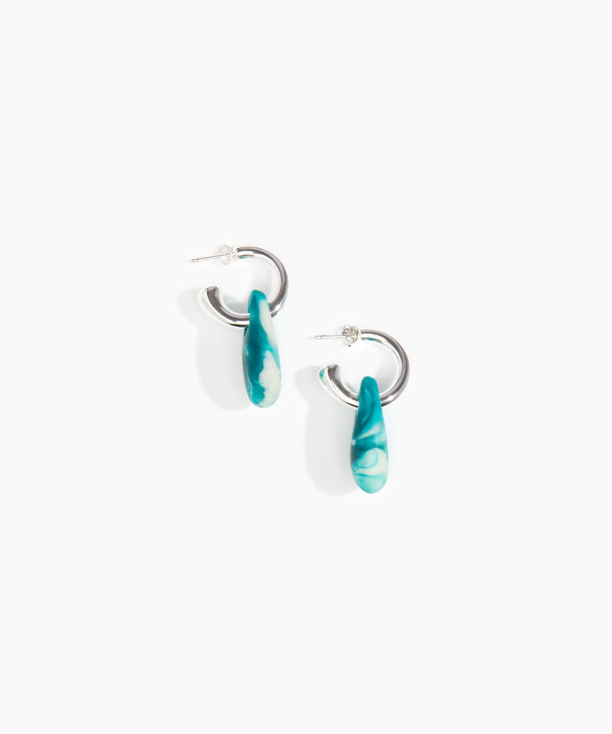 Small Rock Hoop Earrings - Image 12
