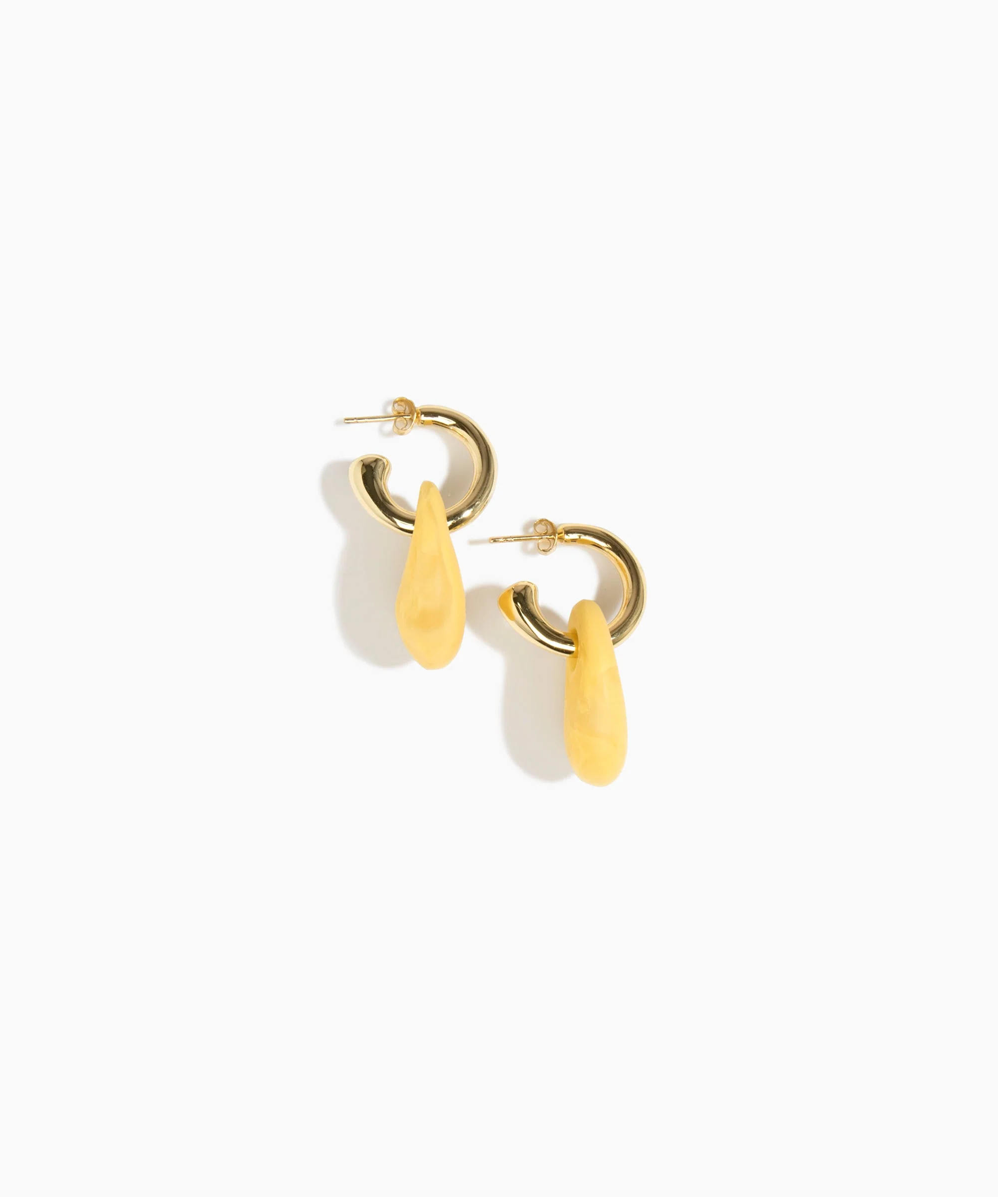 Small Rock Hoop Earrings - Image 2