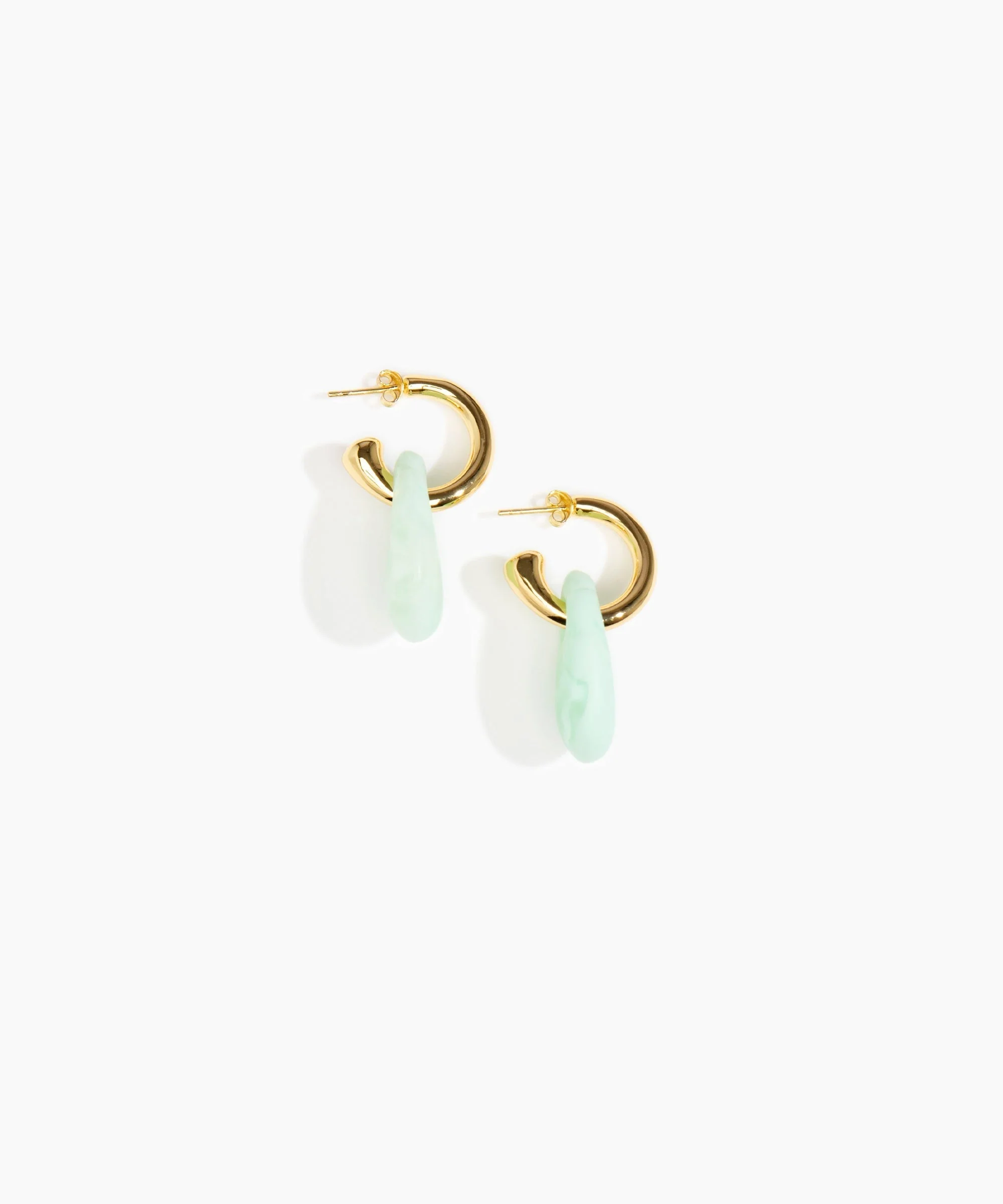Small Rock Hoop Earrings - Image 47